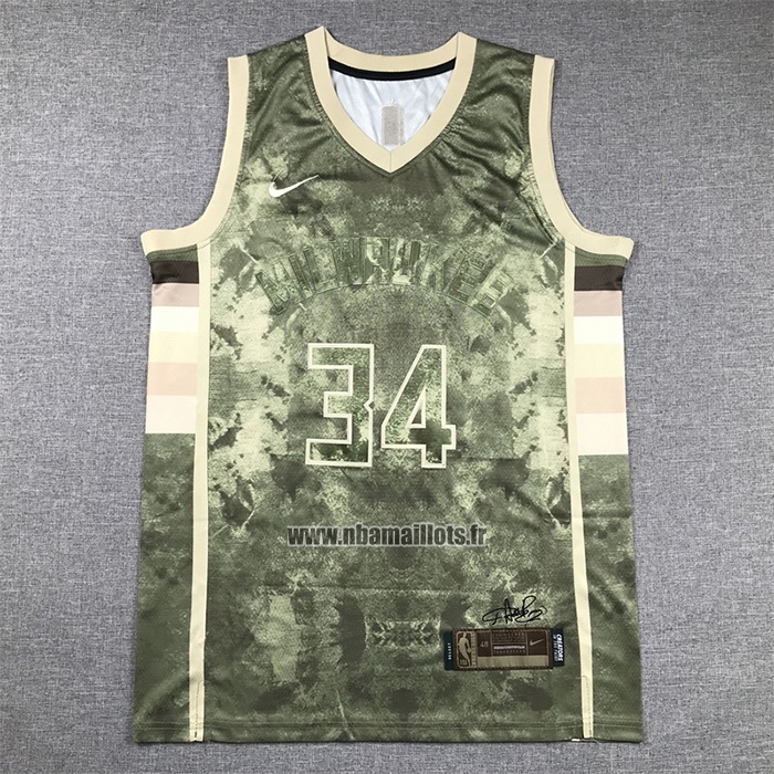 Maillot Milwaukee Bucks Giannis Antetokounmpo NO 34 Select Series 2023 Marron